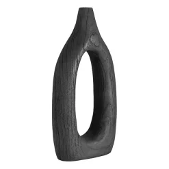 Outlet Kirklands Home Wood Cut-Out Vase, 14 in. Black