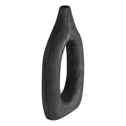 Outlet Kirklands Home Wood Cut-Out Vase, 14 in. Black