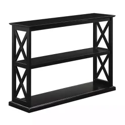 Sale Kirklands Home Wood Double X Sides Console Table Black