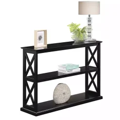 Sale Kirklands Home Wood Double X Sides Console Table Black