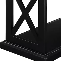 Sale Kirklands Home Wood Double X Sides Console Table Black