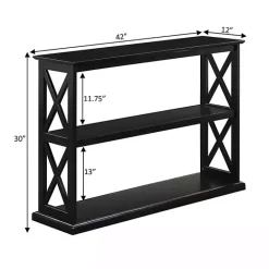 Sale Kirklands Home Wood Double X Sides Console Table Black