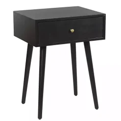 Best Kirklands Home Wood 1-Drawer Arthur Accent Table Black
