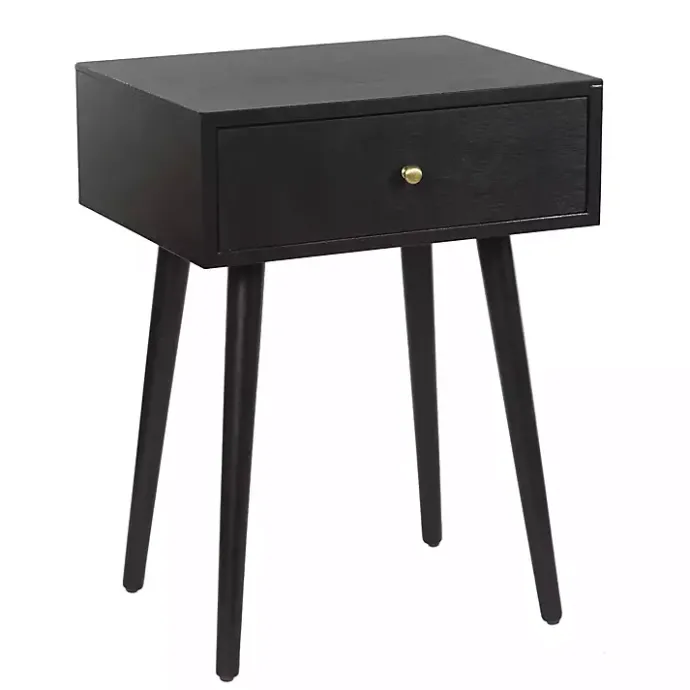 Best Kirklands Home Wood 1-Drawer Arthur Accent Table Black