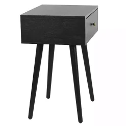 Best Kirklands Home Wood 1-Drawer Arthur Accent Table Black