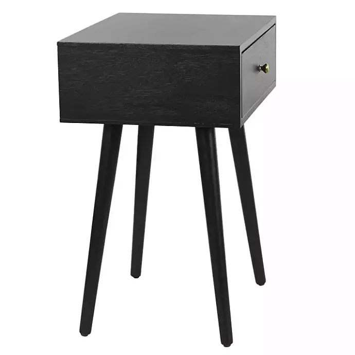 Best Kirklands Home Wood 1-Drawer Arthur Accent Table Black