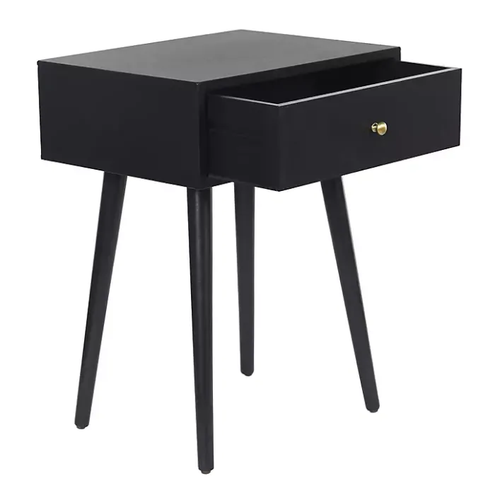 Best Kirklands Home Wood 1-Drawer Arthur Accent Table Black