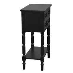 Best Kirklands Home Wood 4-Drawer Barrett Console Table Black