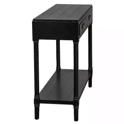 Clearance Kirklands Home Wood 2-Drawer Layla Console Table Black