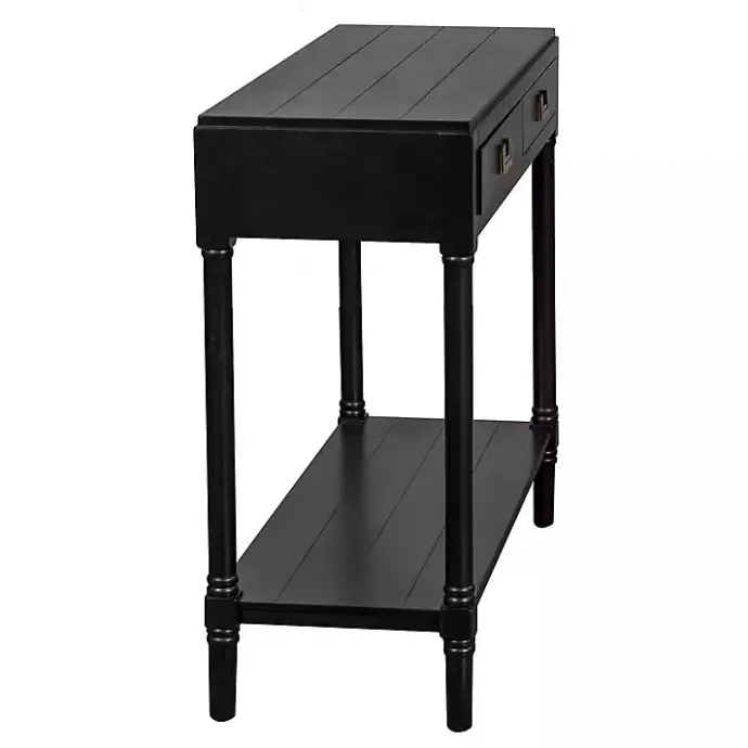 Clearance Kirklands Home Wood 2-Drawer Layla Console Table Black