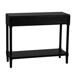Clearance Kirklands Home Wood 2-Drawer Layla Console Table Black