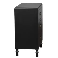 Sale Kirklands Home Wood 3-Drawer Layla Nightstand Black