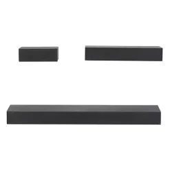 Outlet Kirklands Home Wood Floating Shelves, Set of 3 Black