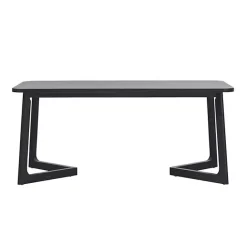 Discount Kirklands Home Wood Geometric Legs Dining Table Black