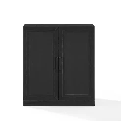 Best Kirklands Home Wood Grain Stackable Storage Cabinet Black