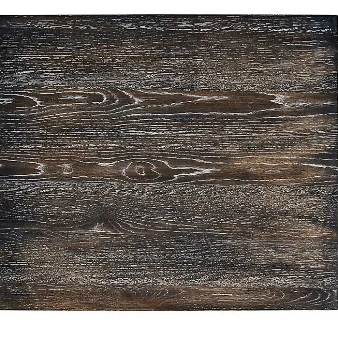 Online Kirklands Home Black Wood Linen 3-pc. USB Island and Stool Set