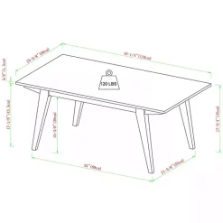 Online Kirklands Home Wood Minimalist Coffee Table Black