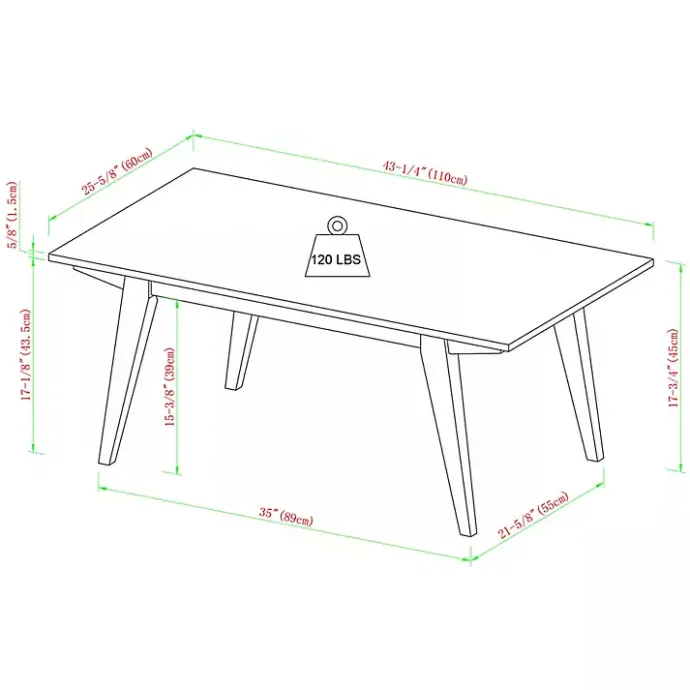 Online Kirklands Home Wood Minimalist Coffee Table Black