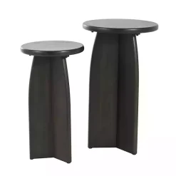 Best Kirklands Home Wood Modern Accent Tables, Set of 2 Black