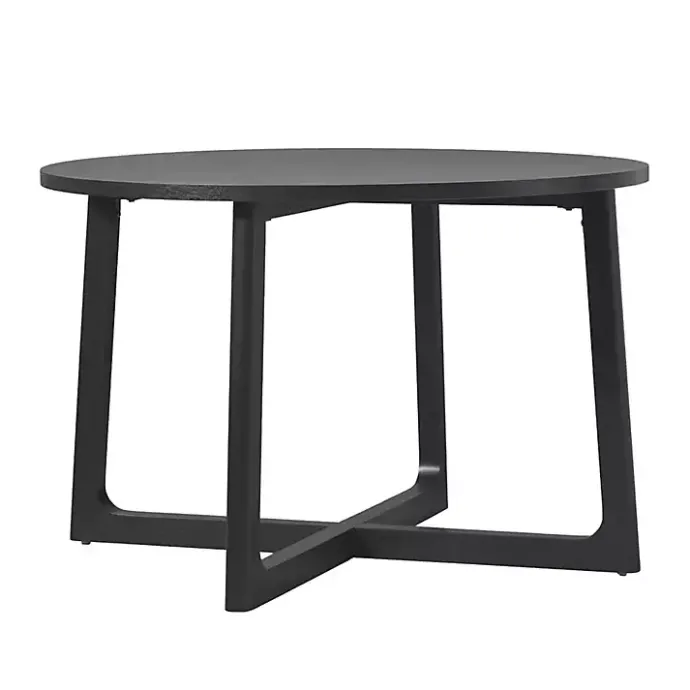 Clearance Kirklands Home Wood Modern Round Dining Table Black