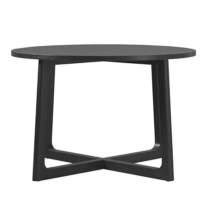 Clearance Kirklands Home Wood Modern Round Dining Table Black