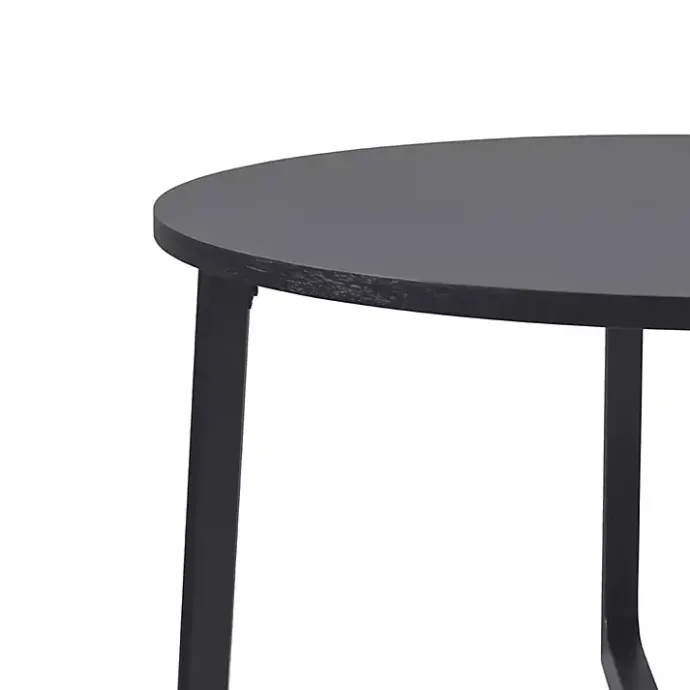 Clearance Kirklands Home Wood Modern Round Dining Table Black