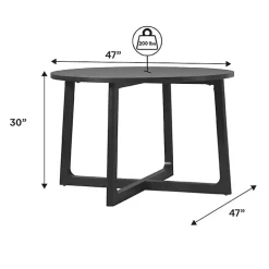 Clearance Kirklands Home Wood Modern Round Dining Table Black