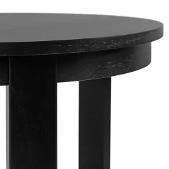 Clearance Kirklands Home Wood Round Ford Accent Table Black