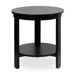 Clearance Kirklands Home Wood Round Ford Accent Table Black