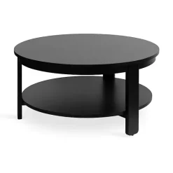 Best Kirklands Home Wood Round Ford Coffee Table Black