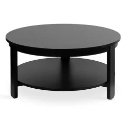 Best Kirklands Home Wood Round Ford Coffee Table Black