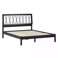 Best Kirklands Home Wood Spindle Headboard Queen Bed Black