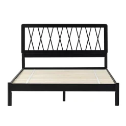 Best Kirklands Home Wood Spindle Headboard Queen Bed Black
