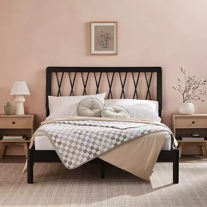 Clearance Kirklands Home Wood Spindle Headboard Full Bed Black
