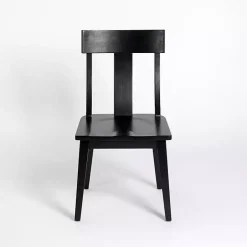 New Kirklands Home Wood T-Back Dining Chair Black