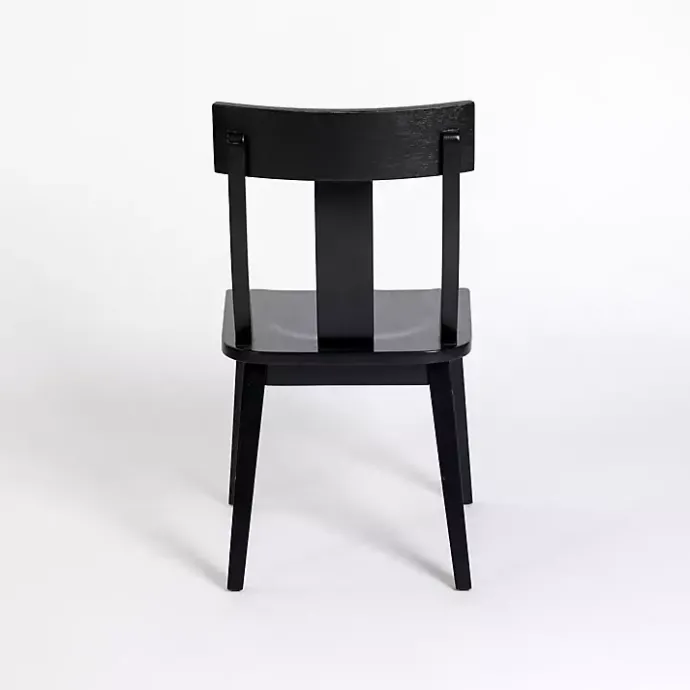 New Kirklands Home Wood T-Back Dining Chair Black
