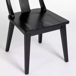 New Kirklands Home Wood T-Back Dining Chair Black