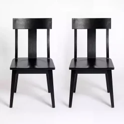 Best Kirklands Home Wood T-Back Dining Chairs, Set of 2 Black