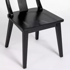 Best Kirklands Home Wood T-Back Dining Chairs, Set of 2 Black