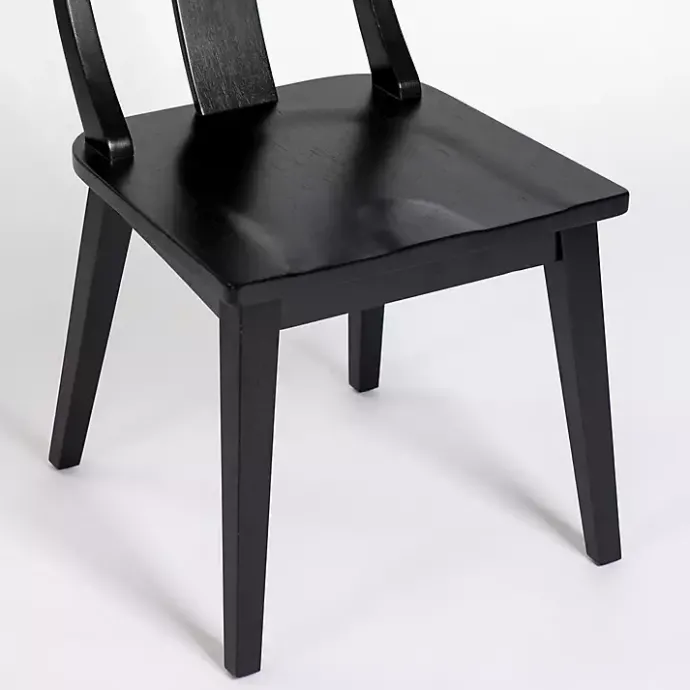 Best Kirklands Home Wood T-Back Dining Chairs, Set of 2 Black