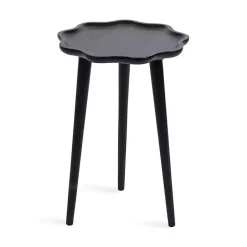 Hot Kirklands Home Wood Wavy Accent Table Black