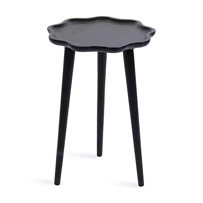 Hot Kirklands Home Wood Wavy Accent Table Black