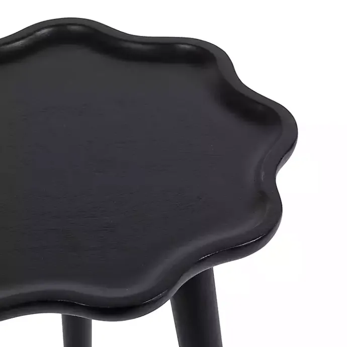 Hot Kirklands Home Wood Wavy Accent Table Black