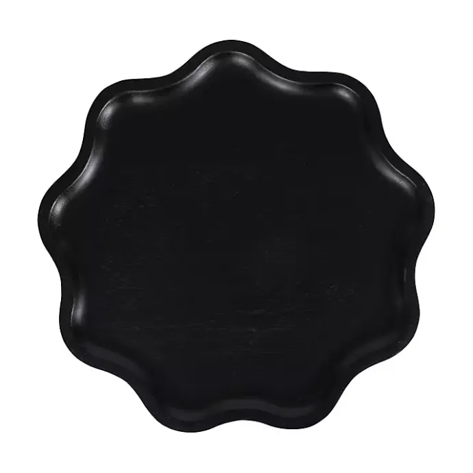 Hot Kirklands Home Wood Wavy Accent Table Black