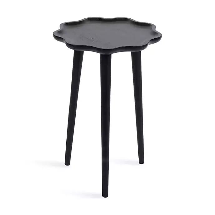 Hot Kirklands Home Wood Wavy Accent Table Black