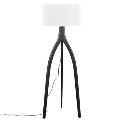 Best Kirklands Home Wood Wishbone Floor Lamp Black