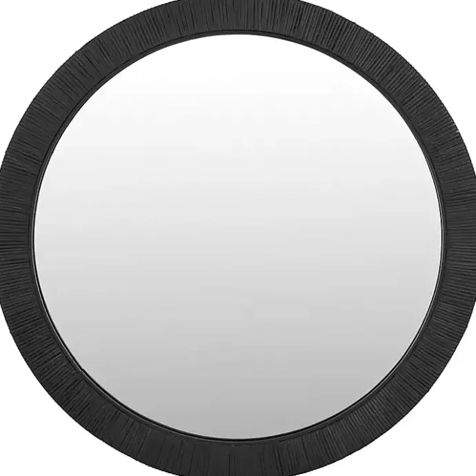 Sale Kirklands Home Black Wood Wrapped Nellie Wall Mirror