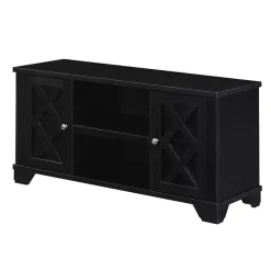 Hot Kirklands Home Wood X Doors Media Cabinet Black