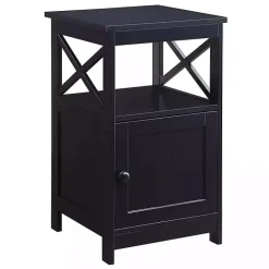 Clearance Kirklands Home Wood X Sides Storage Accent Table Black