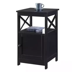 Clearance Kirklands Home Wood X Sides Storage Accent Table Black
